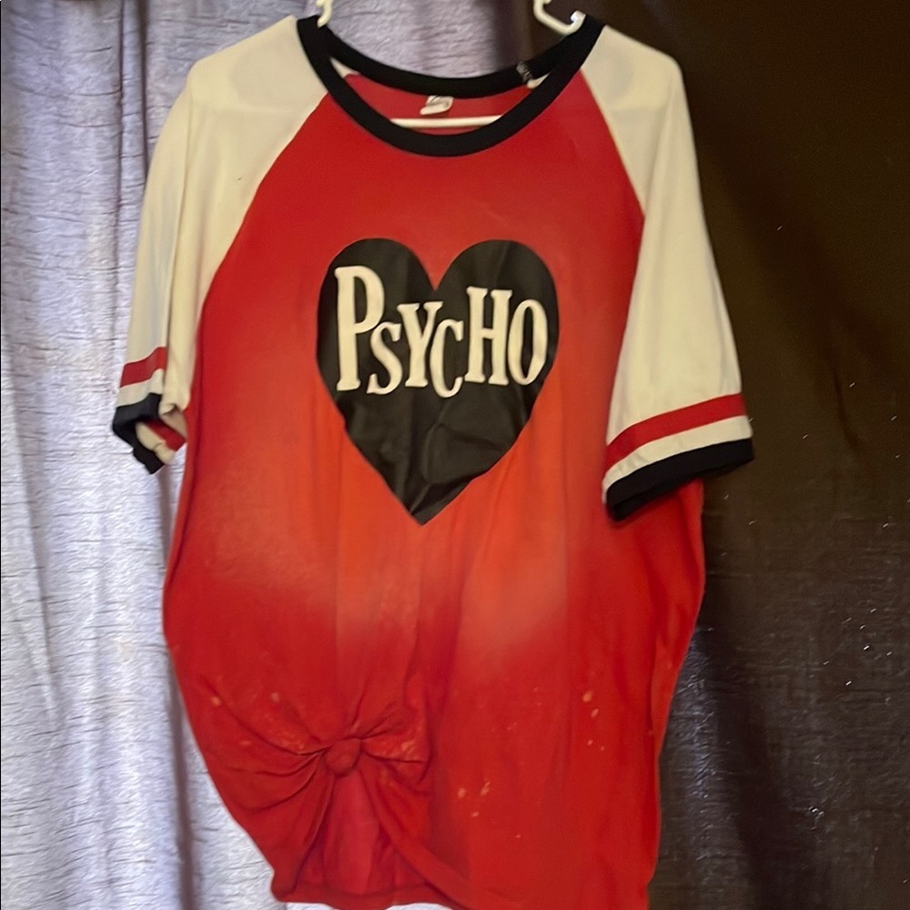 Red and White Graphic T-Shirt